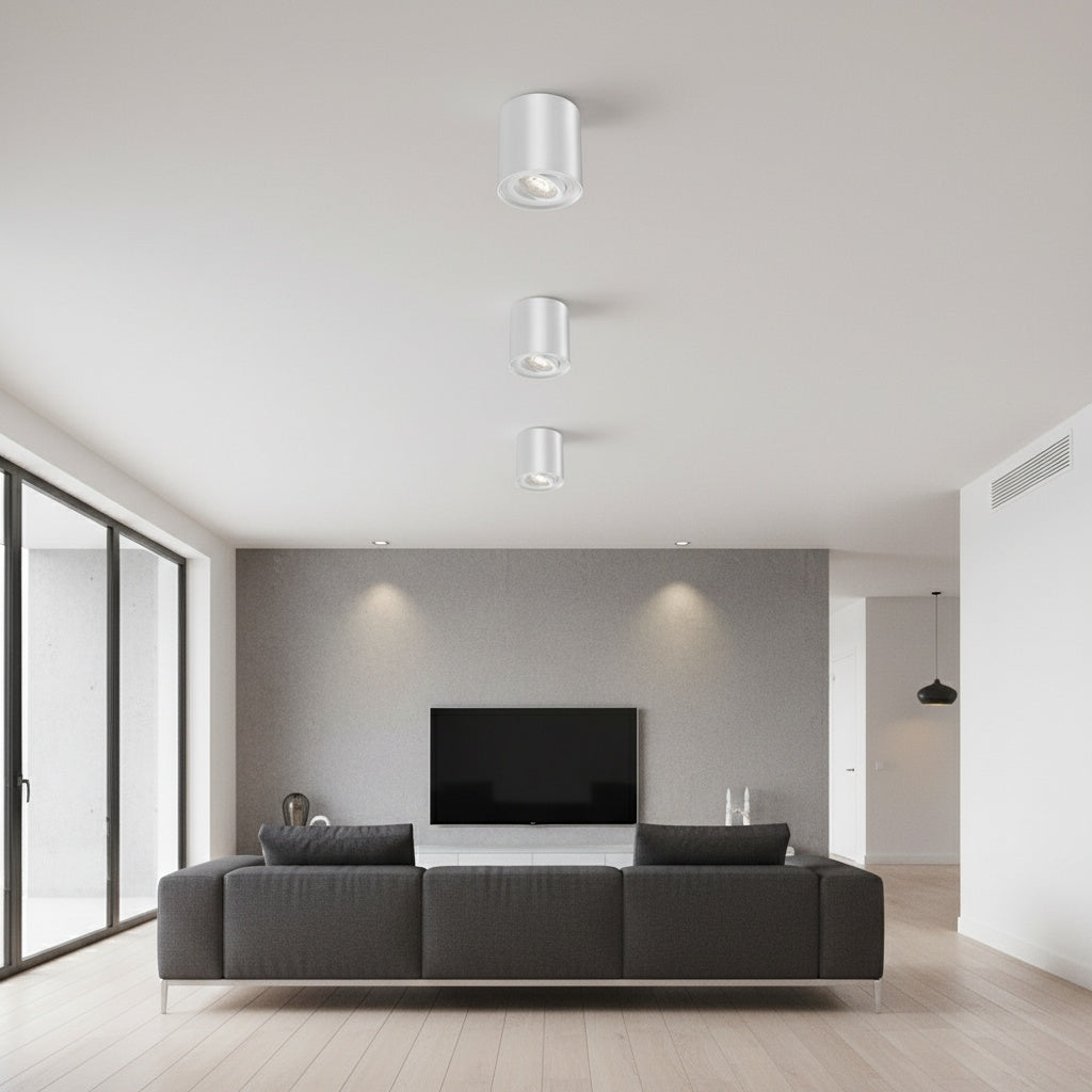 Spot Aplicat Rotund Fascicul Reglabil Alb Dulie GU10 Ø80x100mm led ceiling light