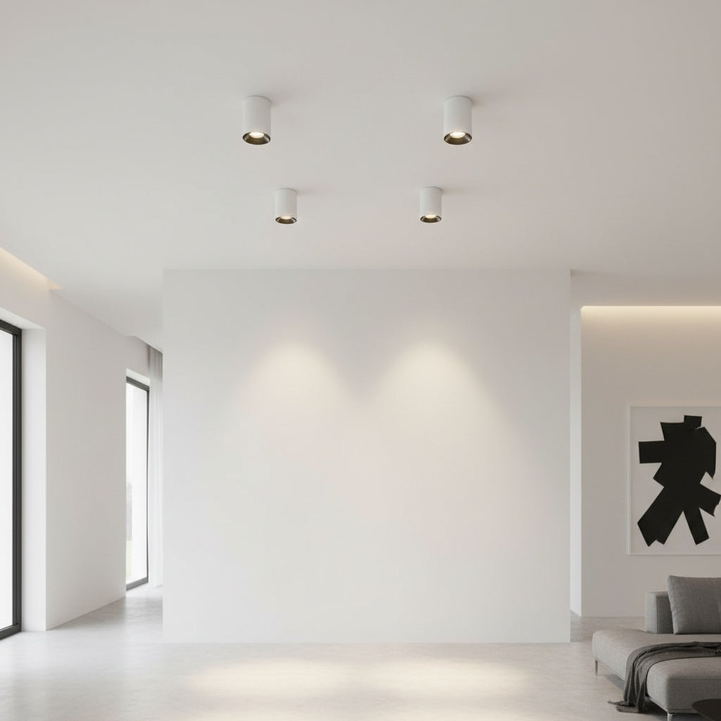 Spot Aplicat Rotund Alb & Negru Dulie GU10 Ø80x117mm led ceiling light