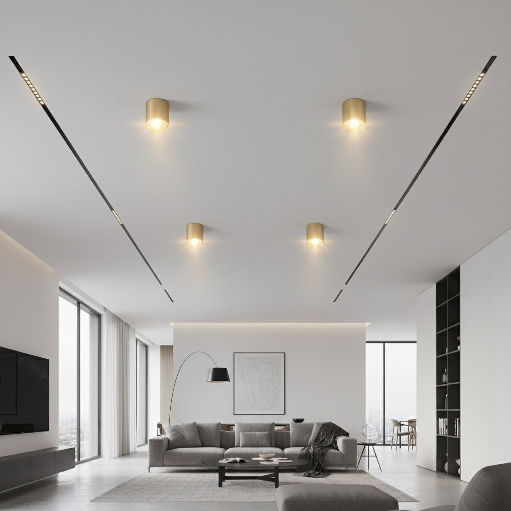 Spot Aplicat Rotund Fascicul Reglabil Auriu Dulie GU10 Ø80x100mm led ceiling light