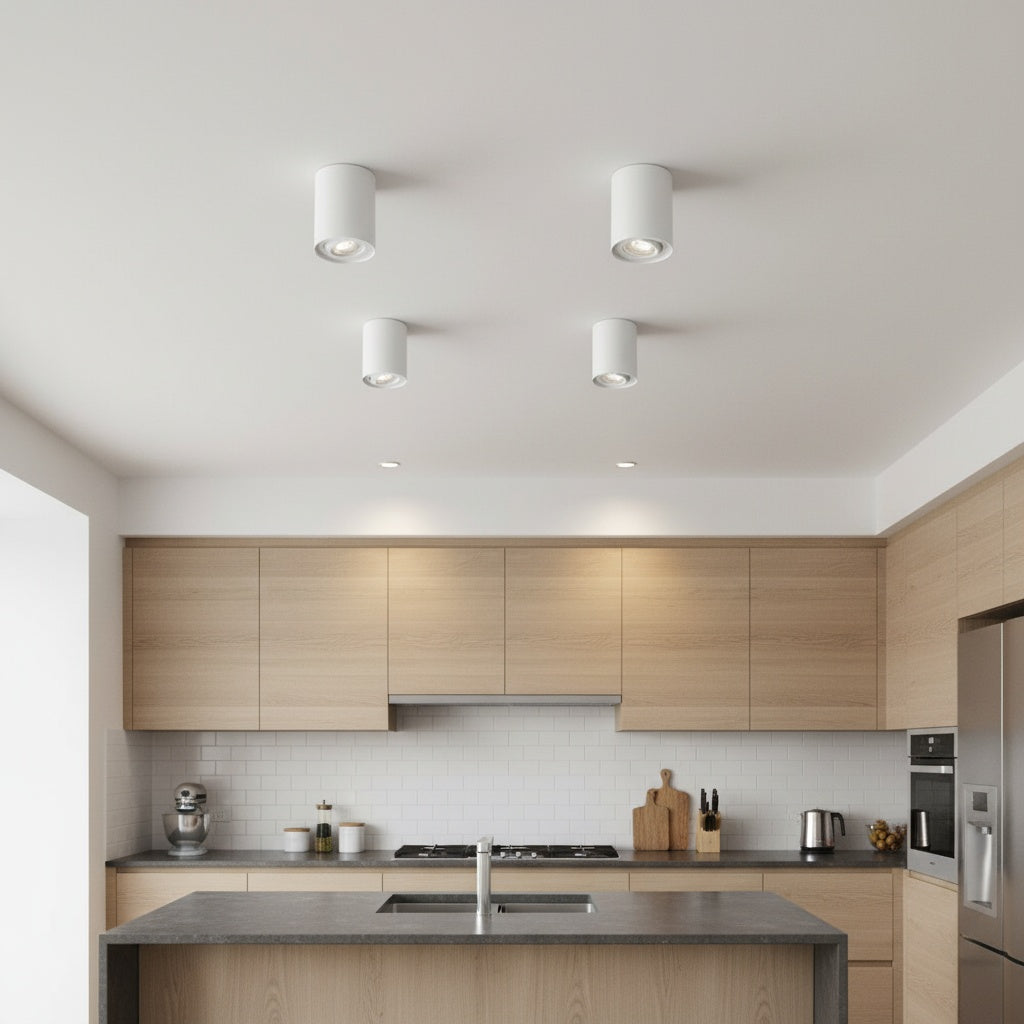 Spot Aplicat Rotund Fascicul Reglabil Alb Dulie GU10 Ø94x125mm led ceiling light