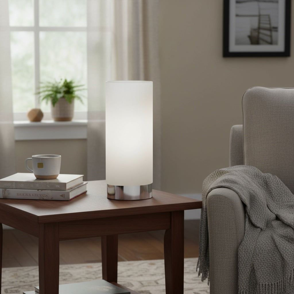 Veioza Decorativa DAMASCO 1 White & Silver Ø10CM