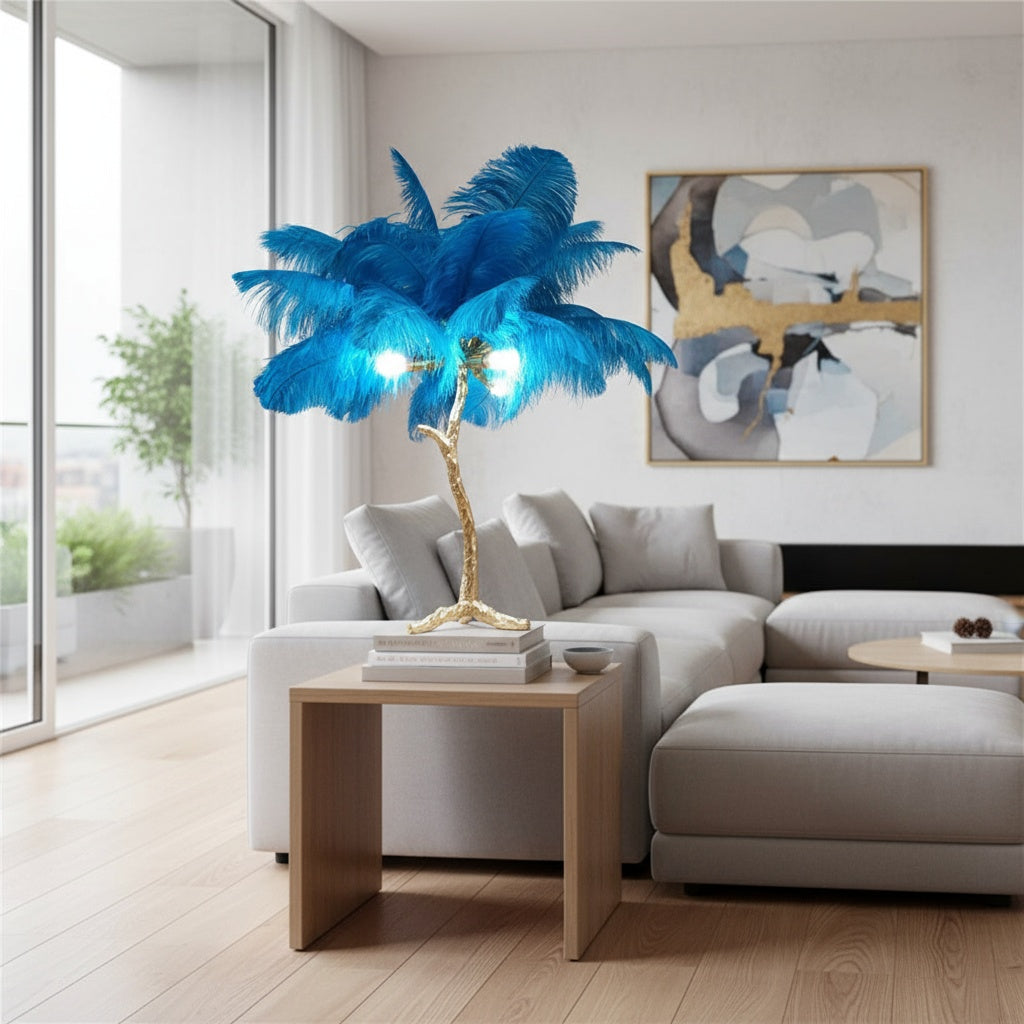 Veioza Luxury Peacock Blue 3xE14