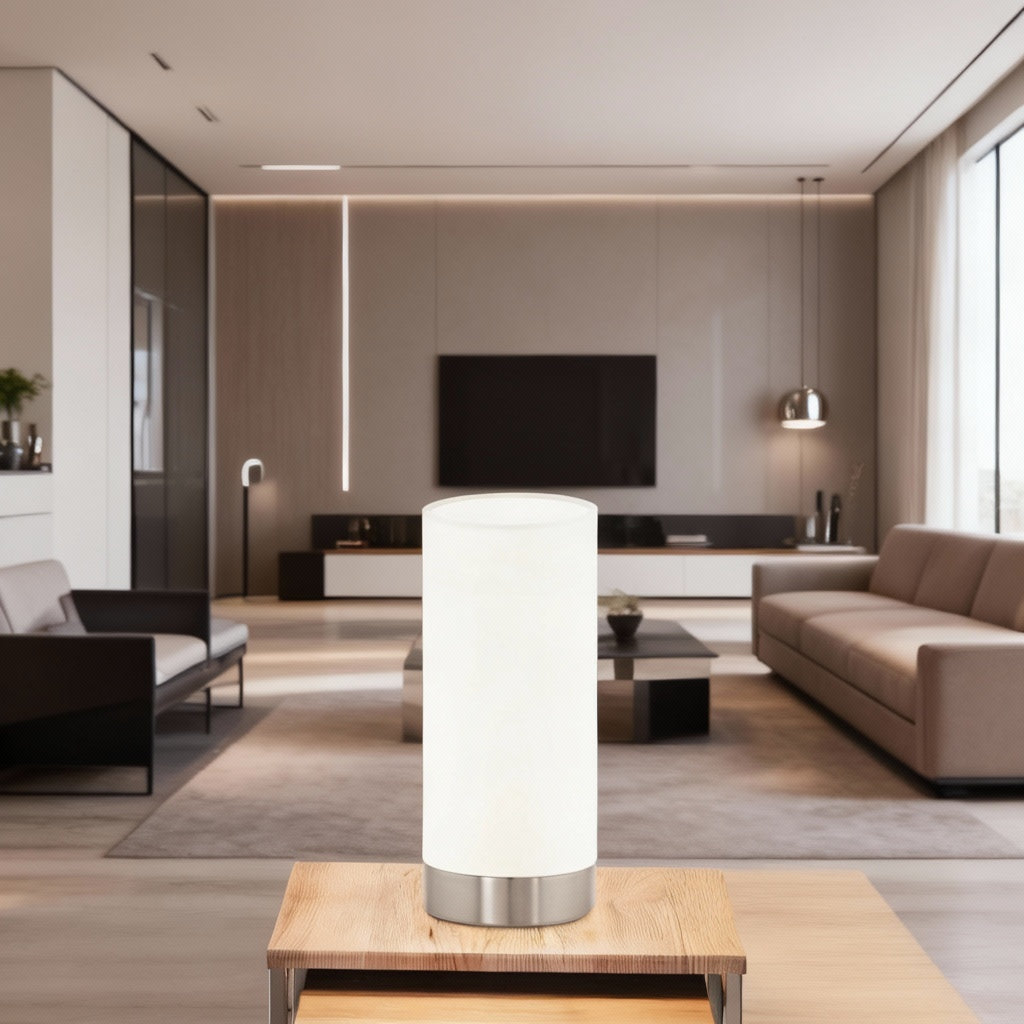 Veioza Decorativa DAMASCO 1 Silver & White 21.5CM VEIOZA DECORATIVA desk lamp