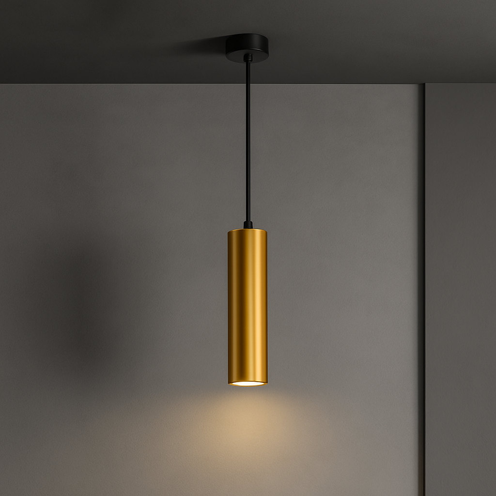 Pendul Metalic BETA 1XGU10 Gold AURIE Lighting Fixtures