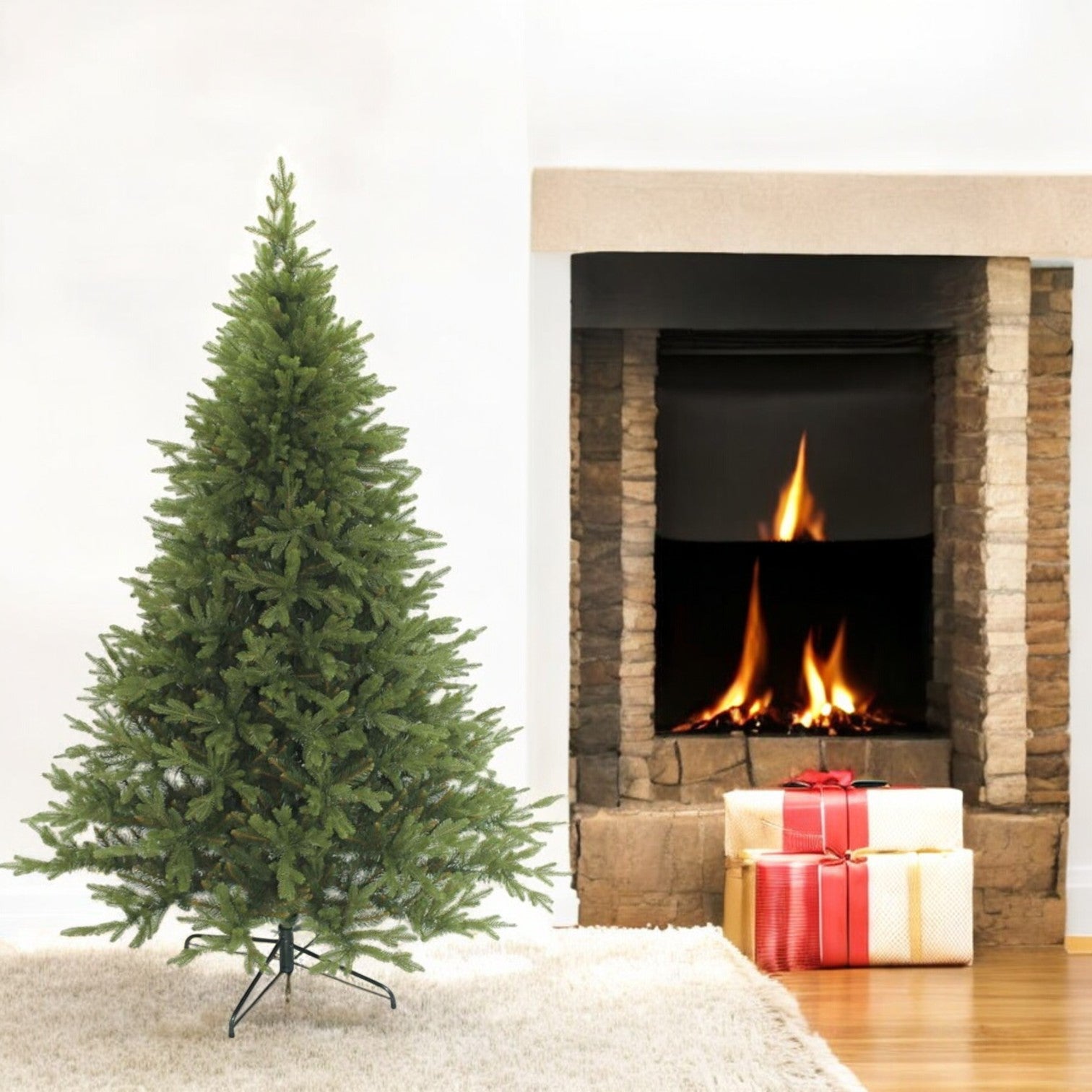 Brad Artificial De Craciun 210Cm Atlantis 650 Ramuri Cu Ace 3D Aspect Natural Christmas Tree