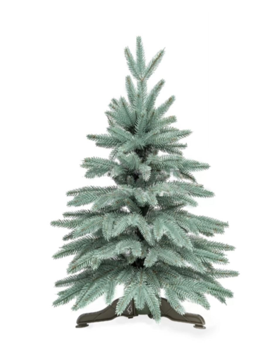 Brad Artificial De Craciun 60Cm Nordic Blue 62 Ramuri Cu Ace 3D Aspect Natural Christmas Tree