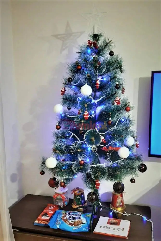 Brad Artificial De Craciun 120Cm Pin Varfuri Ninse Ace 3D Suport Metalic A1 Christmas Tree