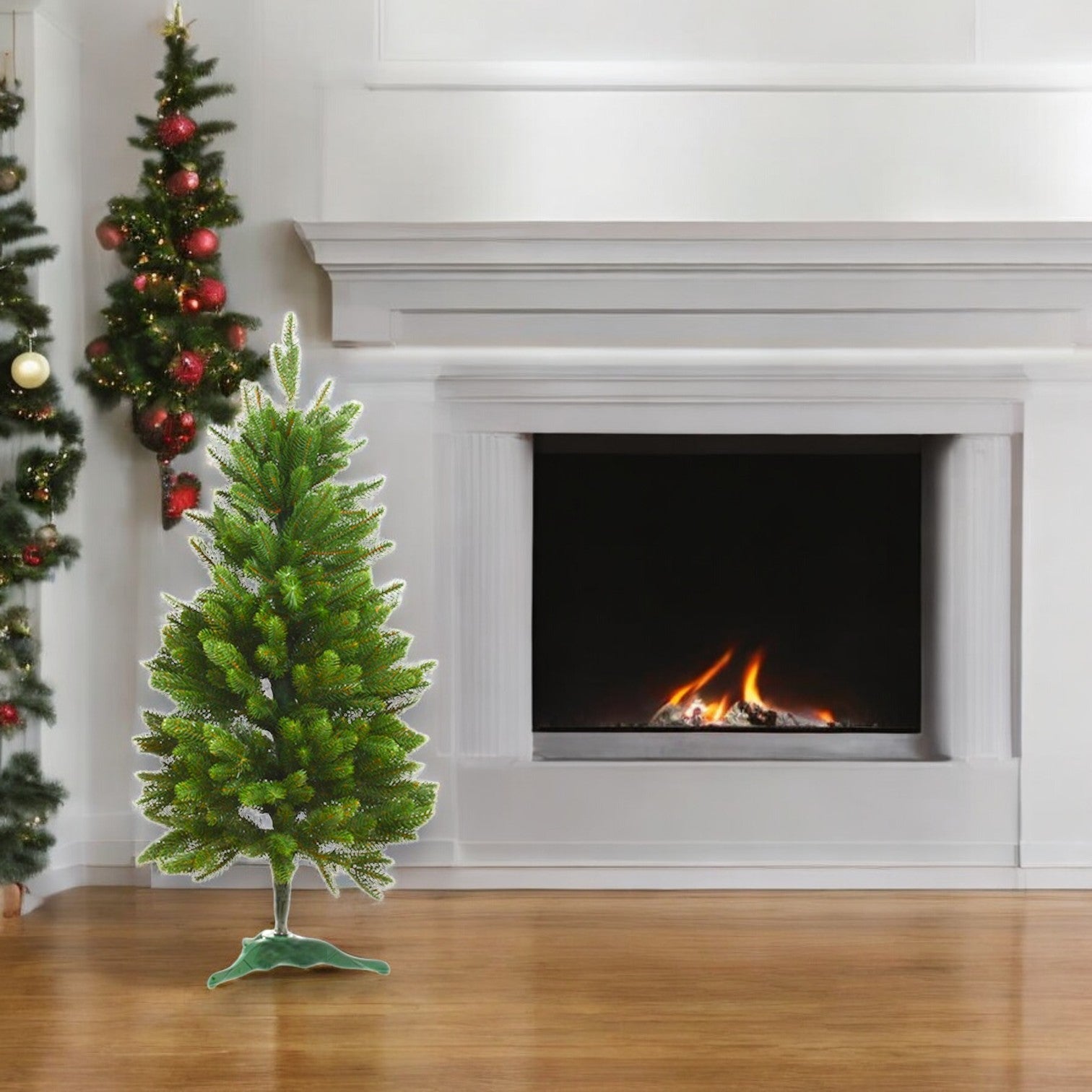 Brad Artificial De Craciun 90Cm 97Ramuri 3D Verde Premium