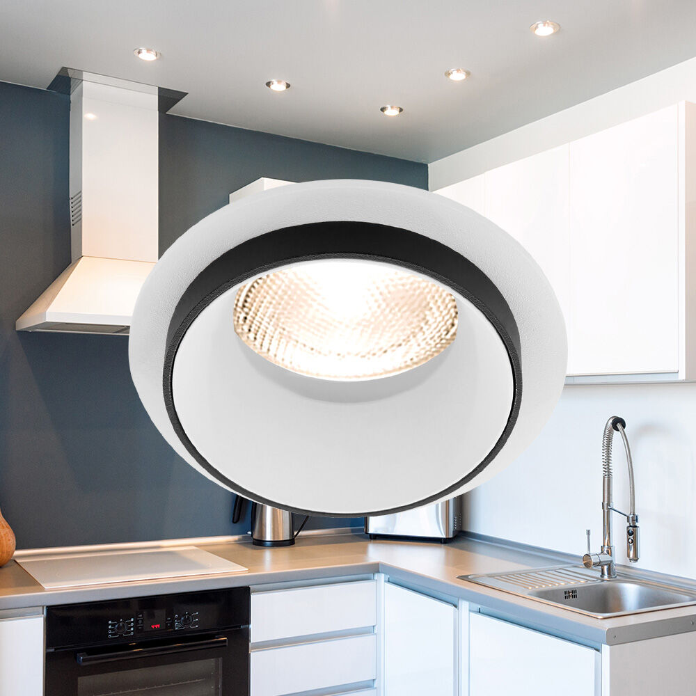 Spot Incastrat Rotund Alb & Negru Dulie GU10 Ø92x38mm led ceiling light