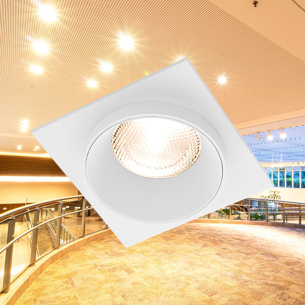 Spot Incastrat Patrat Alb Dulie GU10 Ø92x38mm led ceiling light