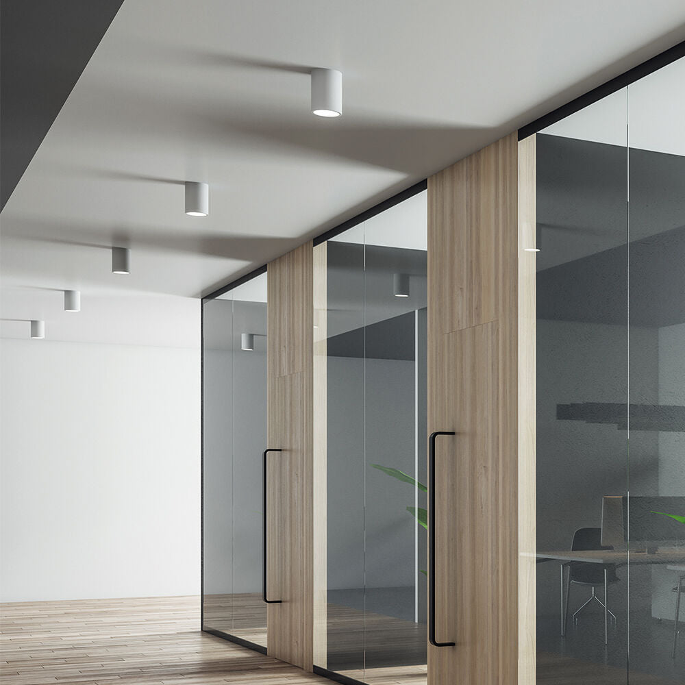 Spot Aplicat Rotund Alb & Negru Dulie GU10 Ø80x117mm led ceiling light