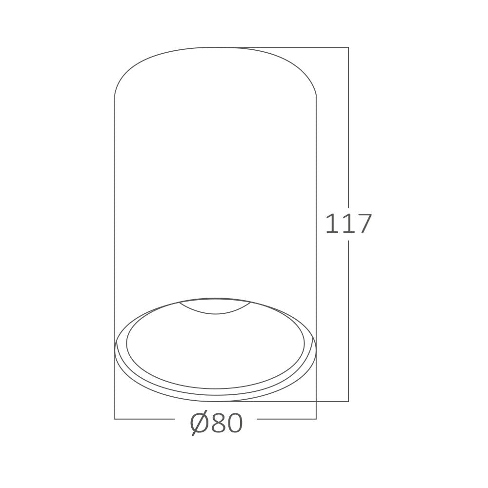 Spot Aplicat Rotund Alb & Negru Dulie GU10 Ø80x117mm led ceiling light