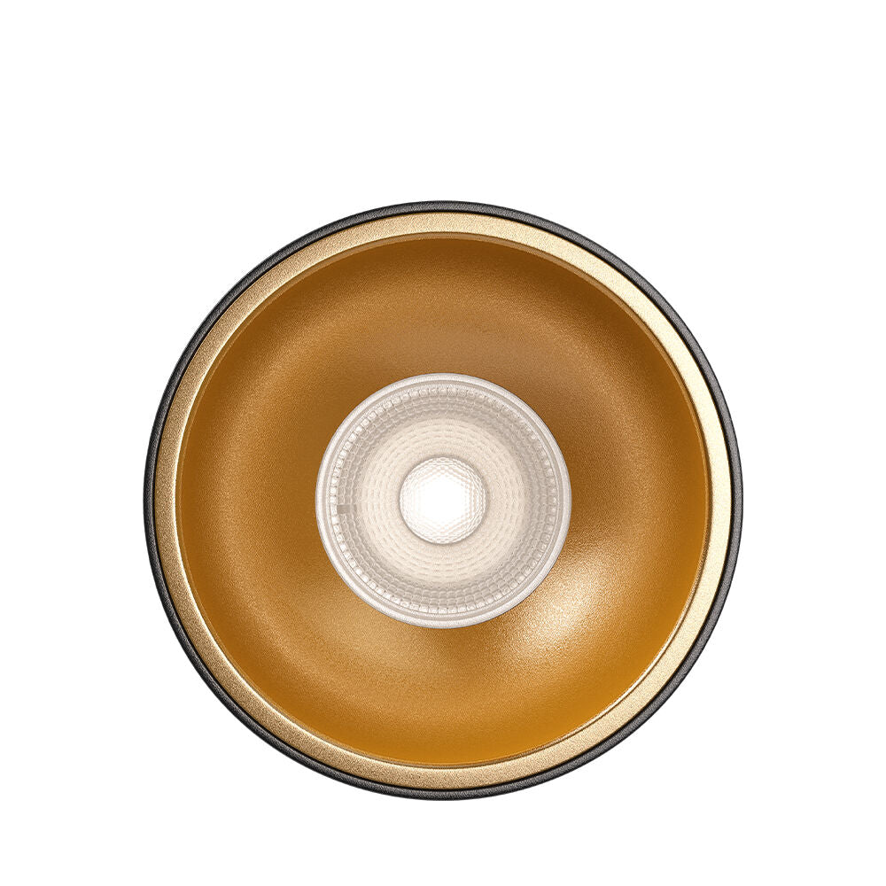 Spot Aplicat Rotund Negru & Auriu Dulie GU10 Ø80x117mm led ceiling light