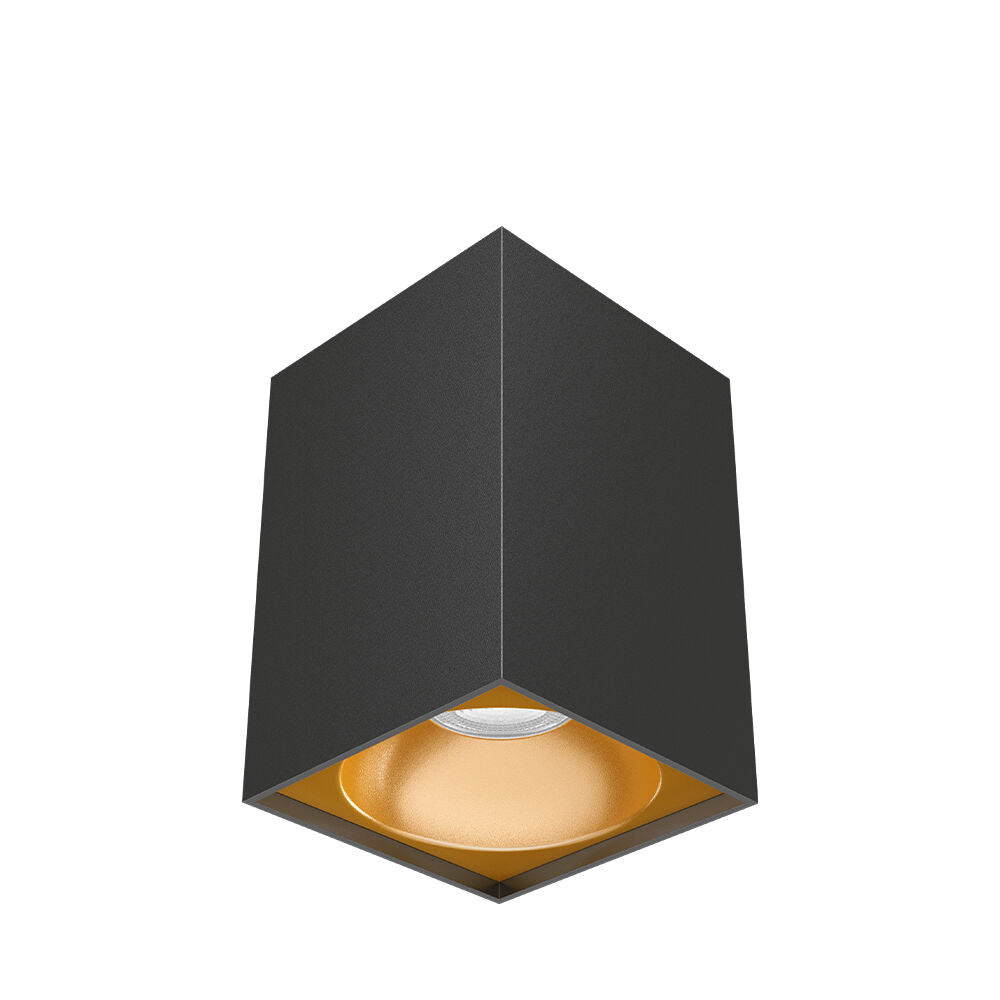Spot Aplicat Patrat Negru & Auriu Dulie GU10 L97xH140mm led ceiling light