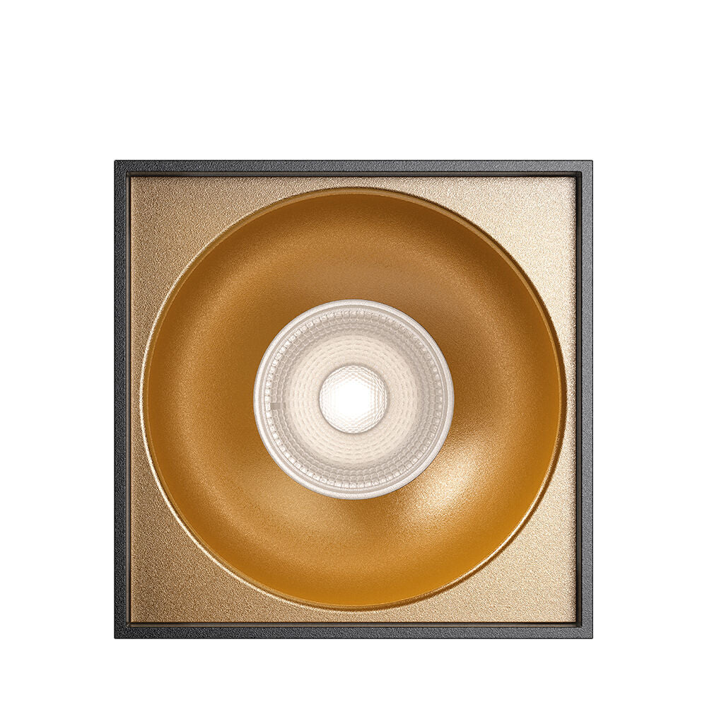 Spot Aplicat Patrat Negru & Auriu Dulie GU10 L80xH117mm led ceiling light