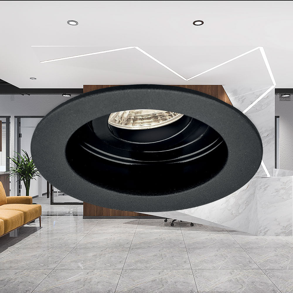 Spot Incastrat Rotund Fascicul Reglabil Negru Dulie GU10 Ø100x30mm led ceiling light