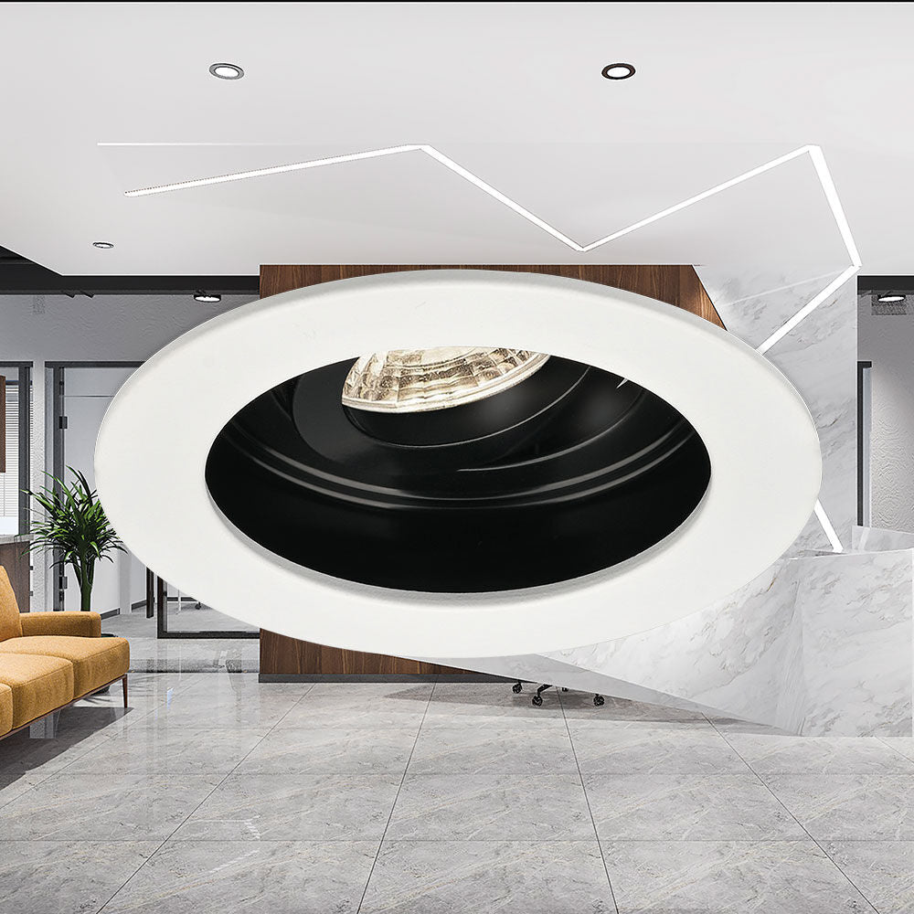Spot Incastrat Rotund Fascicul Reglabil Alb & Negru Dulie GU10 Ø100x30mm led ceiling light