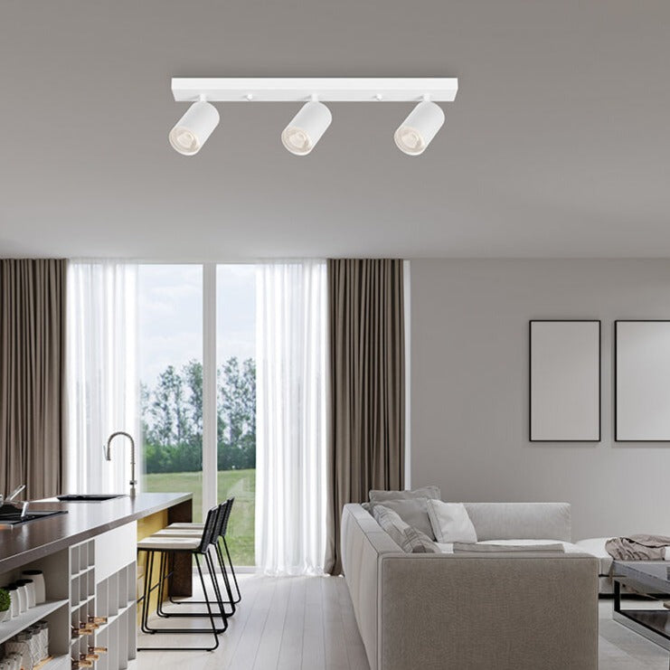 Lustra Alba Liniara cu 3 Spoturi Reglabile 3xGU10 Lighting Fixtures