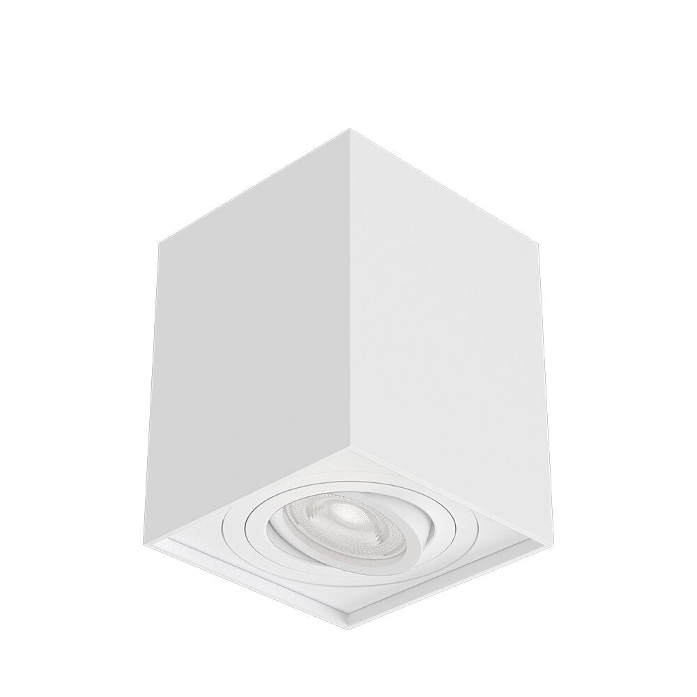 Spot Aplicat Patrat Fascicul Reglabil Alb Dulie GU10 L80xH100mm led ceiling light