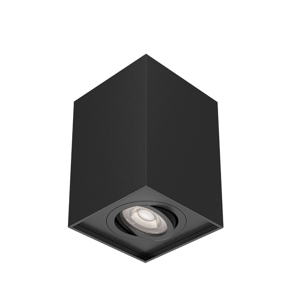 Spot Aplicat Dreptunghiular Negru Dulie GU10 12.5CM SPOT LED APLICAT / GU10 / NEAGRA led ceiling light