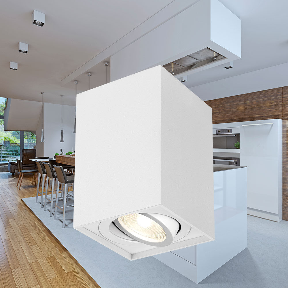 Spot Aplicat Dreptunghiular Alb Dulie GU10 12.5CM SPOT LED APLICAT / GU10 / ALBA led ceiling light