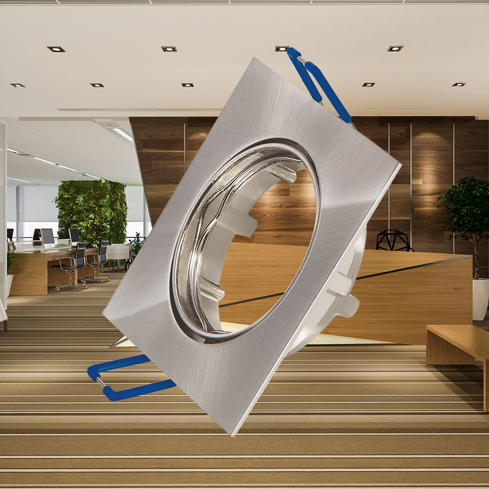 Spot Incastrat Patrat Fascicul Reglabil Argintiu Dulie MR16 L82xH23mm led ceiling light