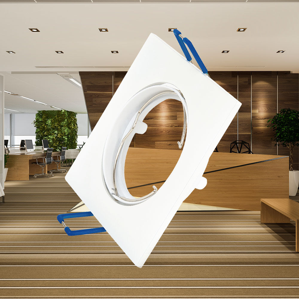 Spot Incastrat Patrat Fascicul Reglabil Alb Dulie MR16 L82xH23mm led ceiling light