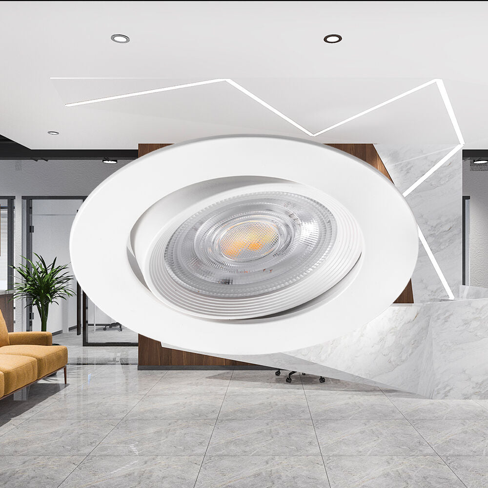 Spot LED Incastrabil Rotund Fascicul Reglabil Alb Dimabil cu 3 Lumini