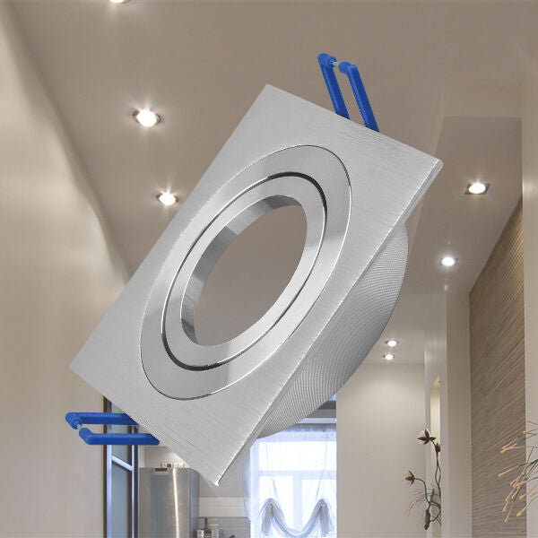 Spot Incastrat Patrat Fascicul Reglabil Argintiu Dulie MR16 L92xH25mm led ceiling light