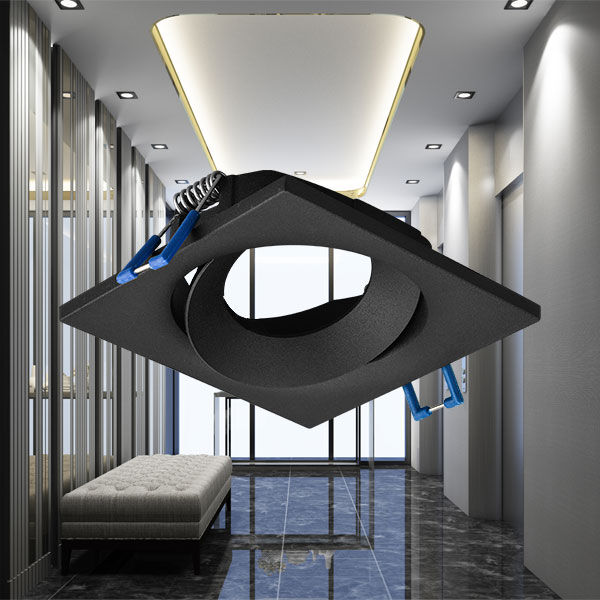 Spot Incastrat Patrat Fascicul Reglabil Negru Dulie MR16 L90xH27mm led ceiling light