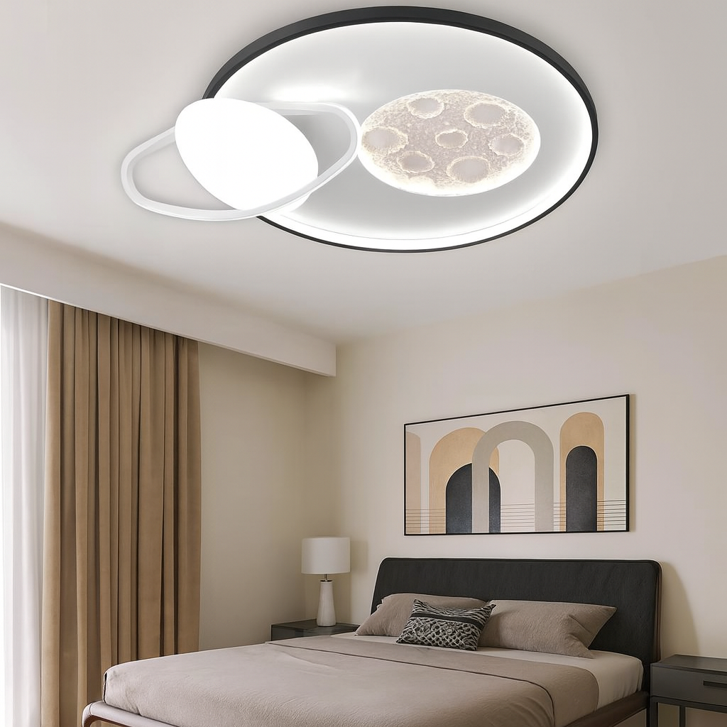 Lustra LED Full Moon Telecomanda Echivalent 600W MINIMALIST DESIGN / 50CM Lighting Fixtures