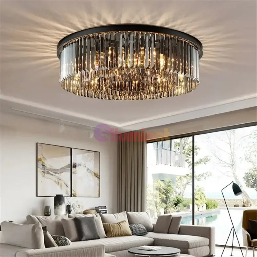 Candelabru Aplicat Cristal Dark Luxury 80CM / NEAGRA / CRISTAL Chandeliers Crystal