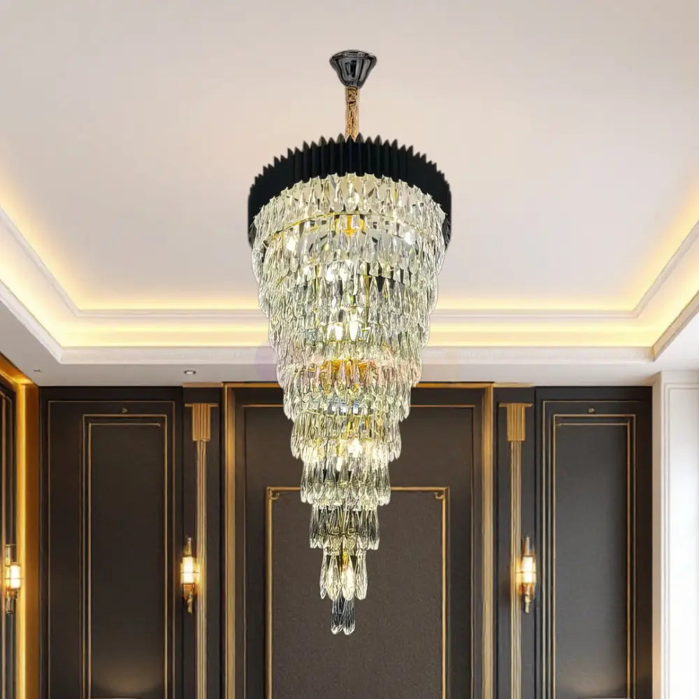 Candelabru Cristal 25xE14 Black Extravaganza NEAGRA / 70X160CM / CRISTAL Chandeliers Crystal