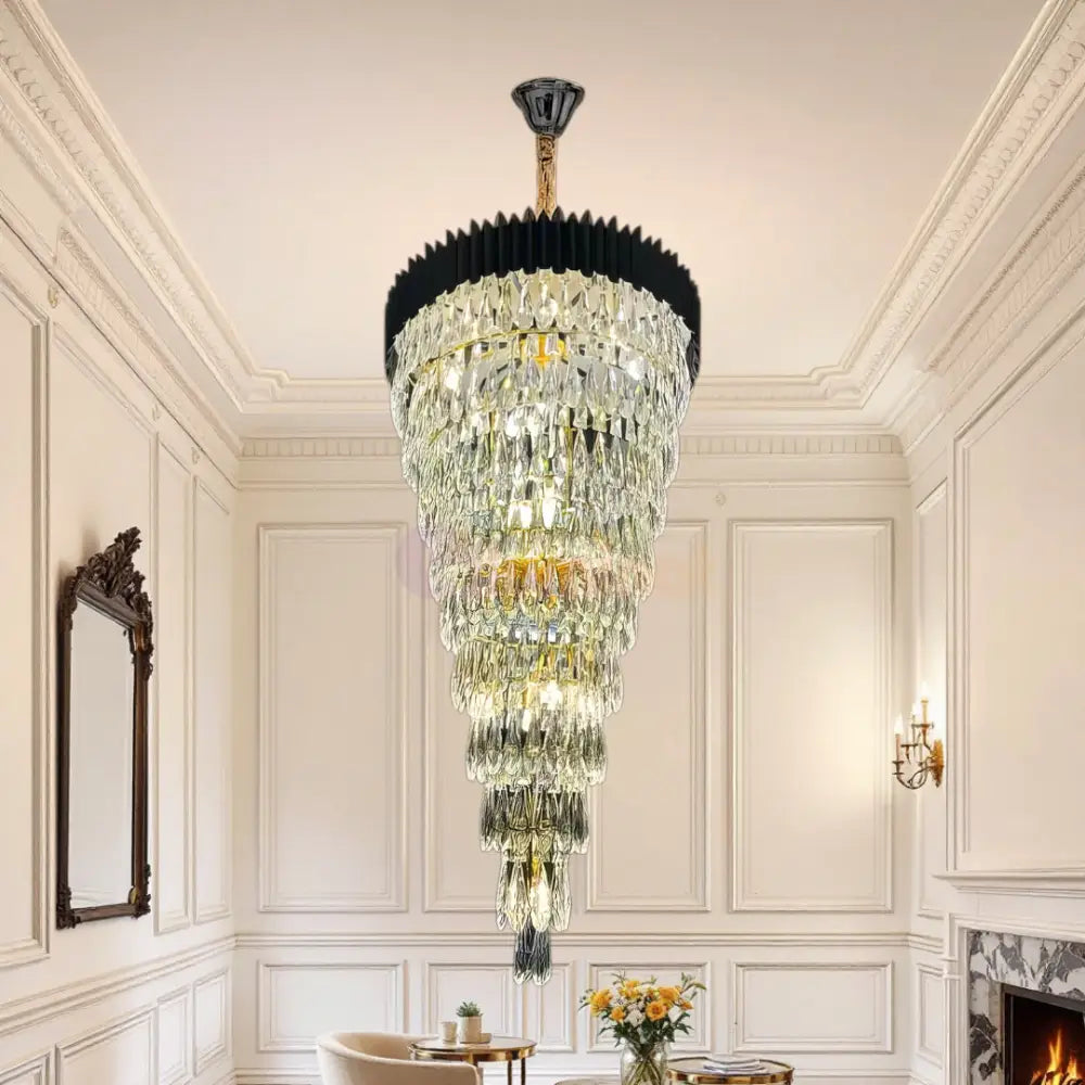 Candelabru Cristal 25xE14 Black Extravaganza NEAGRA / 70X160CM / CRISTAL Chandeliers Crystal