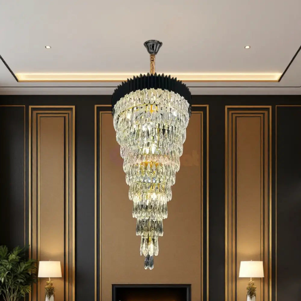 Candelabru Cristal 25xE14 Black Extravaganza NEAGRA / 70X160CM / CRISTAL Chandeliers Crystal