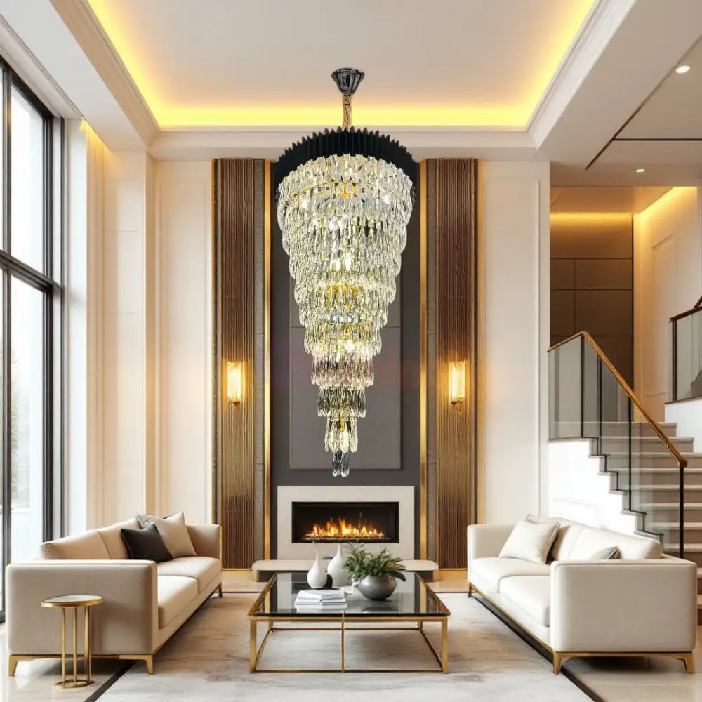 Candelabru Cristal 25xE14 Black Extravaganza NEAGRA / 70X160CM / CRISTAL Chandeliers Crystal