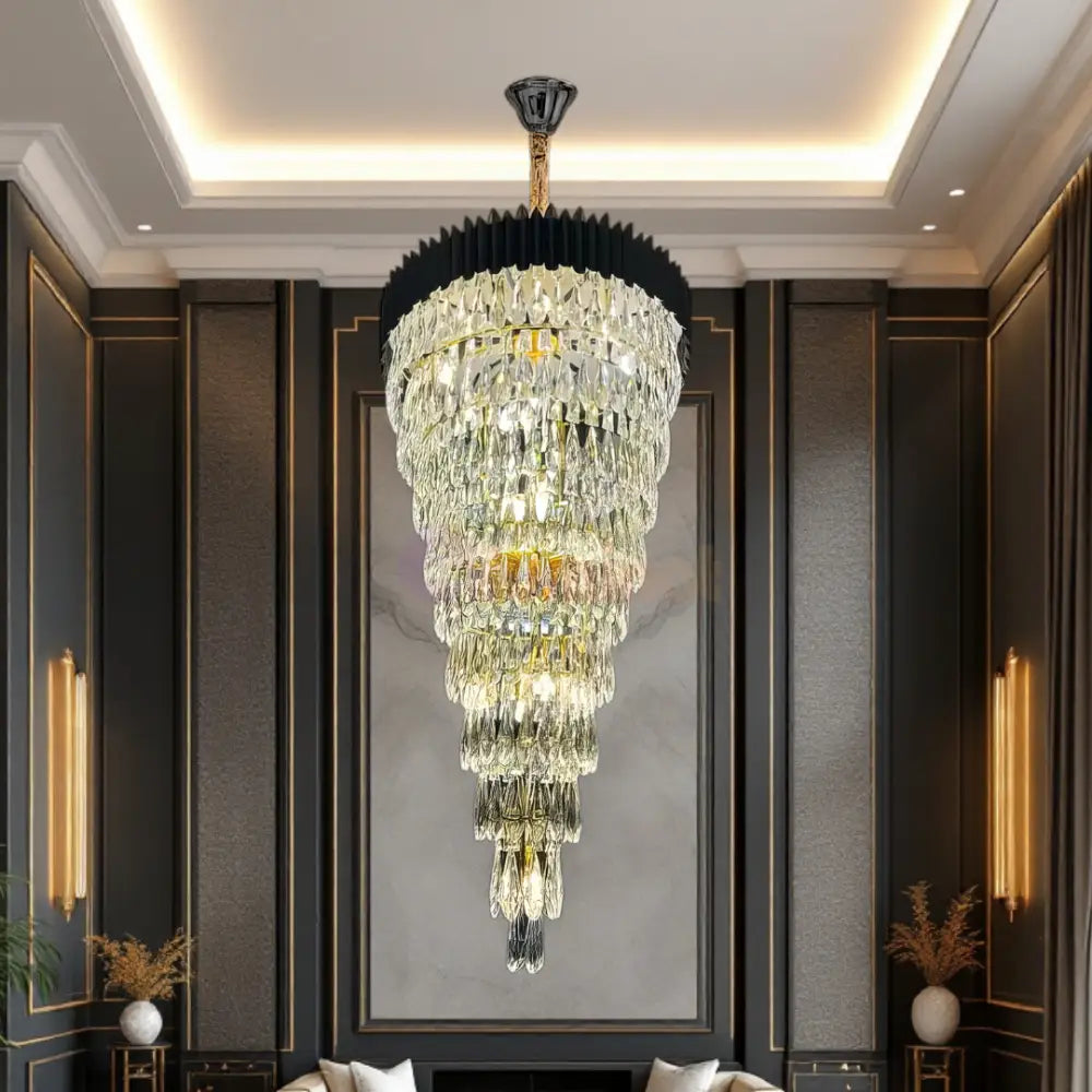 Candelabru Cristal 25xE14 Black Extravaganza NEAGRA / 70X160CM / CRISTAL Chandeliers Crystal