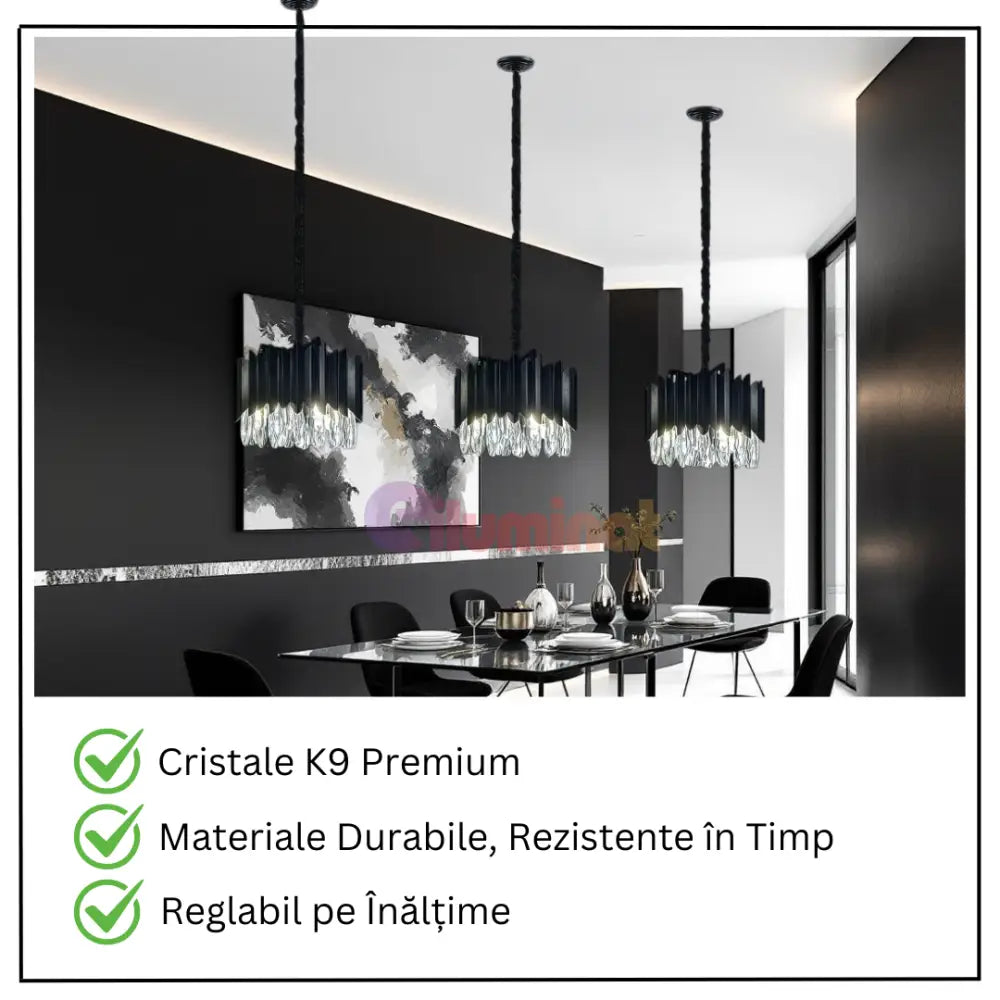 Candelabru Cristal 4xE14 Black Extravaganza NEAGRA / 35X26CM / CRISTAL Chandeliers Crystal