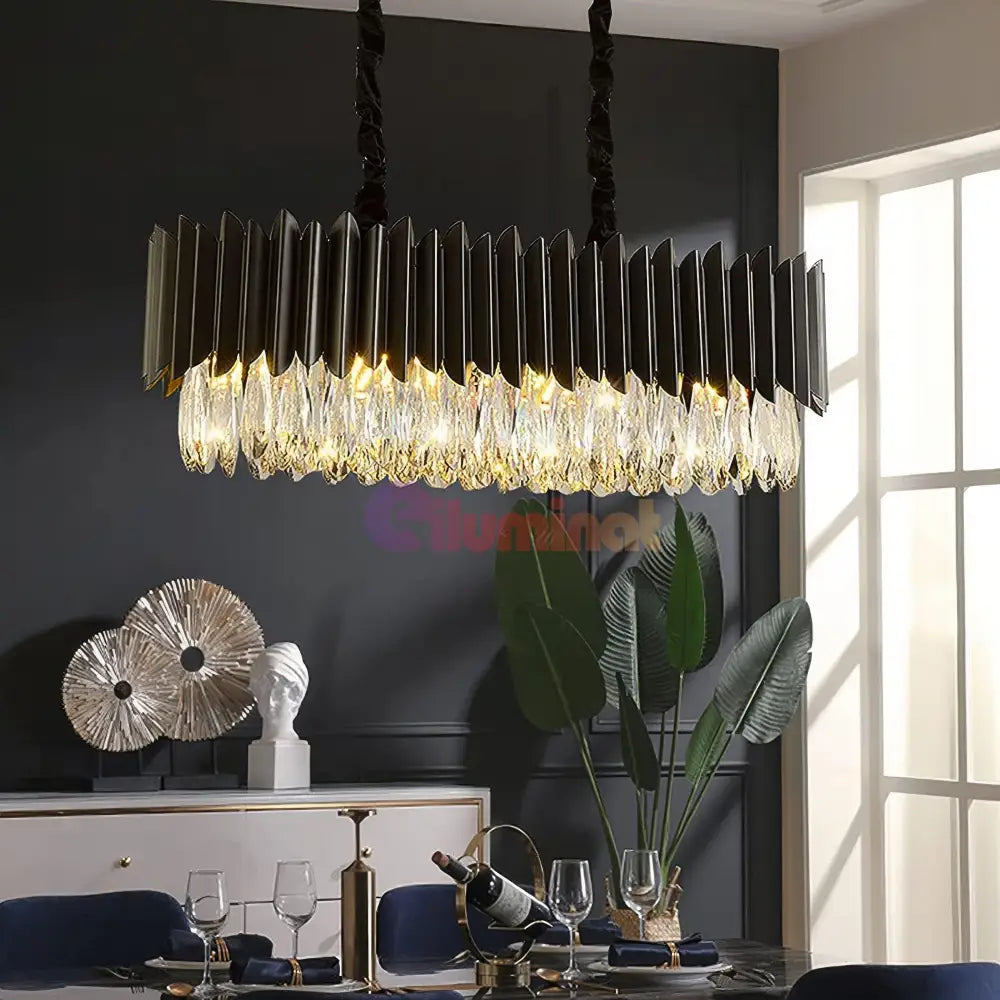 Candelabru Cristal Black Extravaganza 80x35cm NEAGRA / 80X35CM / CRISTAL Chandeliers Crystal