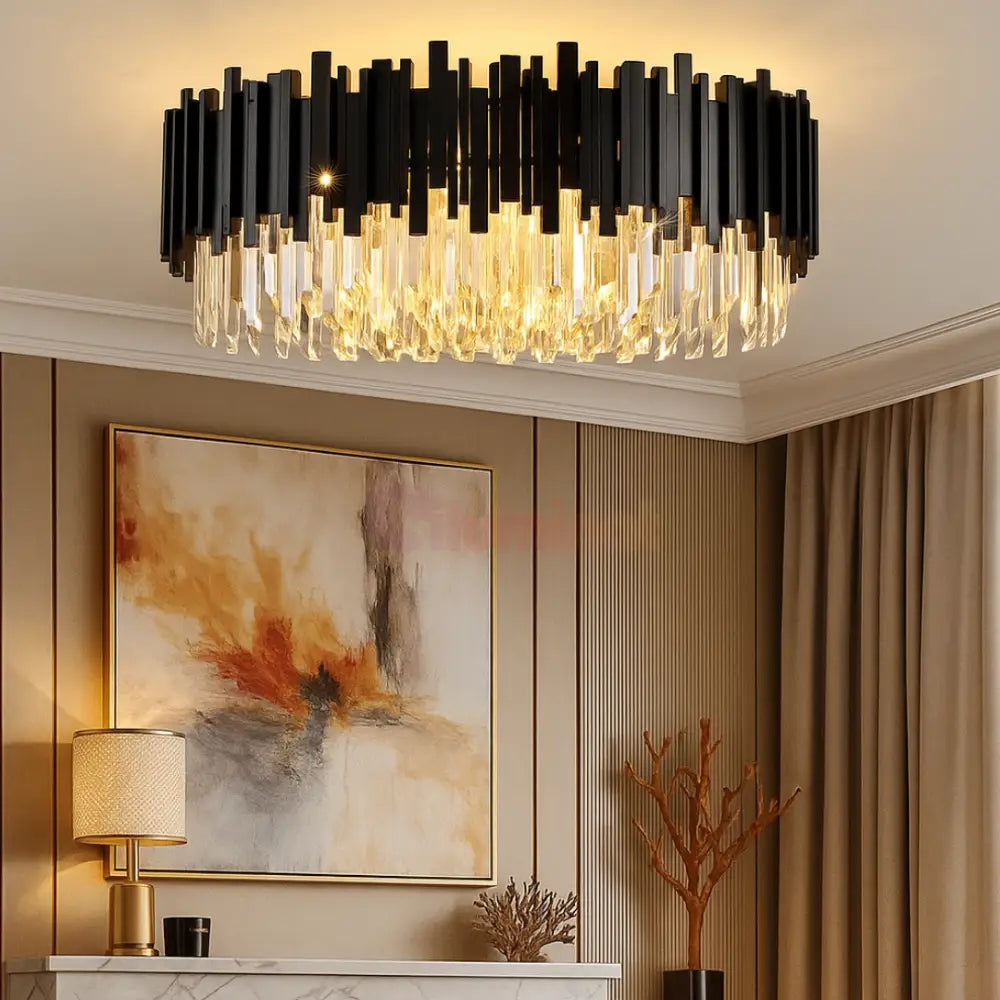 Lustra Cristal BLACK E14 5 Dimensiuni Lighting Fixtures