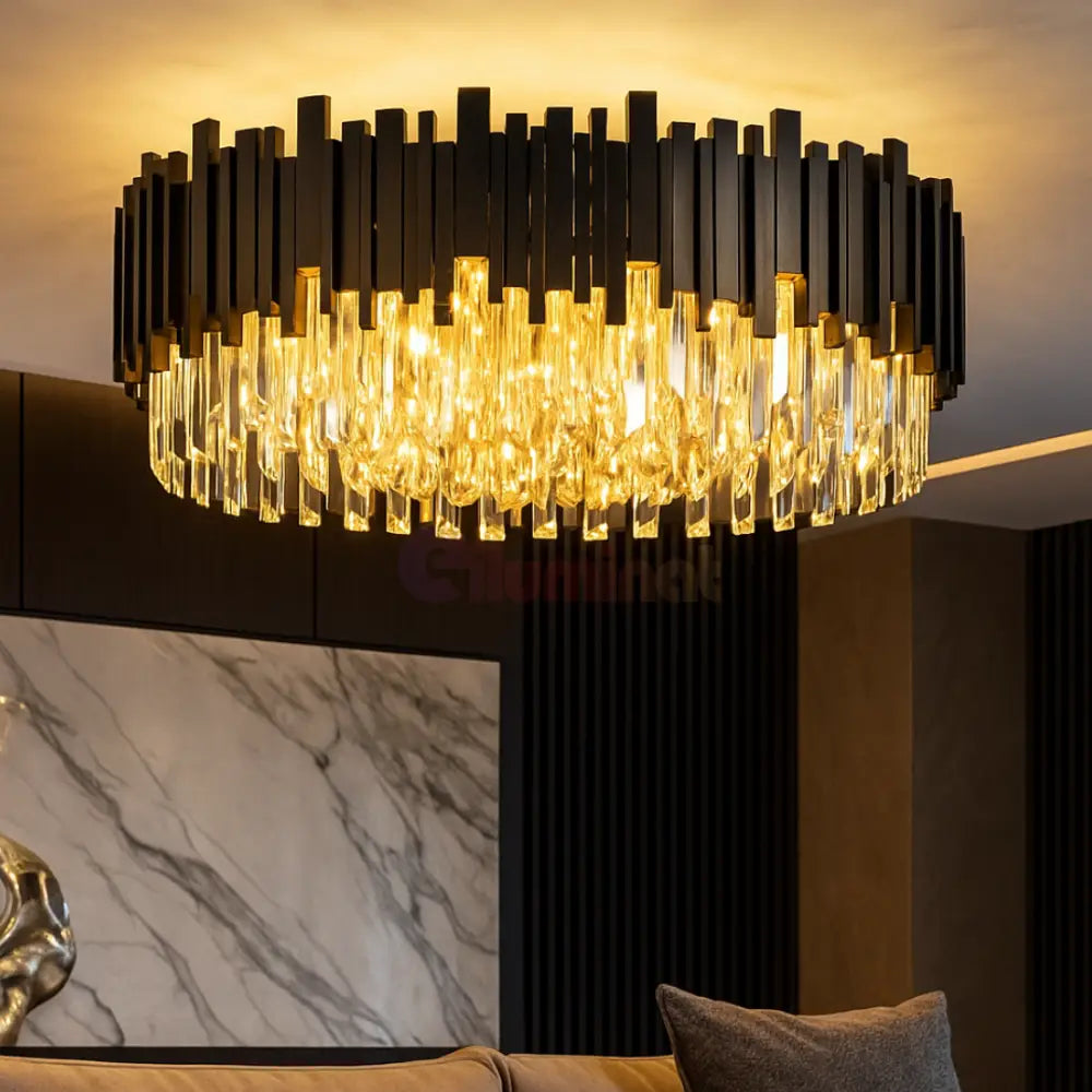 Lustra Cristal BLACK E14 5 Dimensiuni Lighting Fixtures