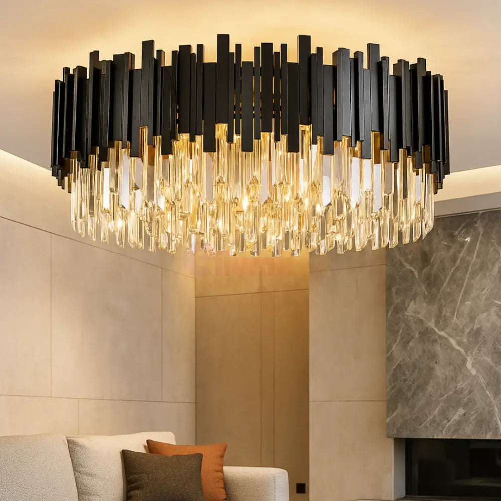 Lustra Cristal BLACK E14 5 Dimensiuni Lighting Fixtures