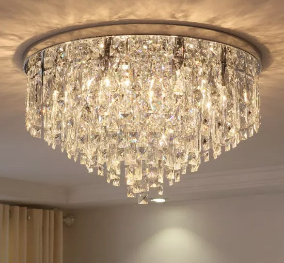 Candelabru Cristal Mary Silver Telecomanda Chandeliers