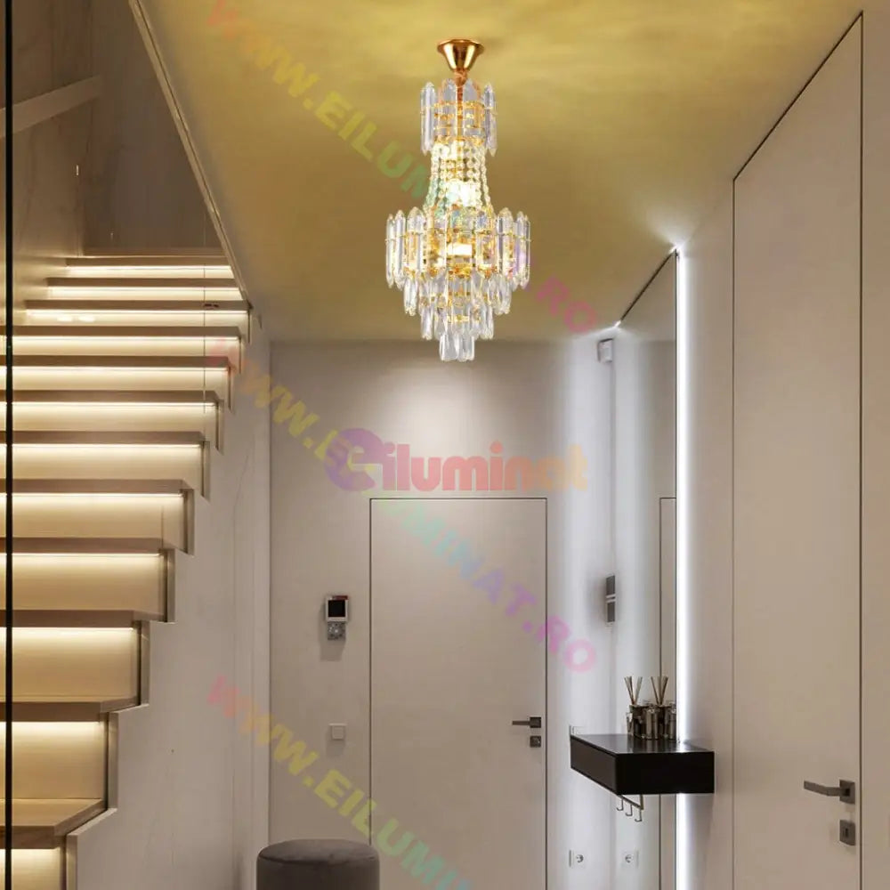 Candelabru Cristal Auriu Doha Chandeliers Crystal