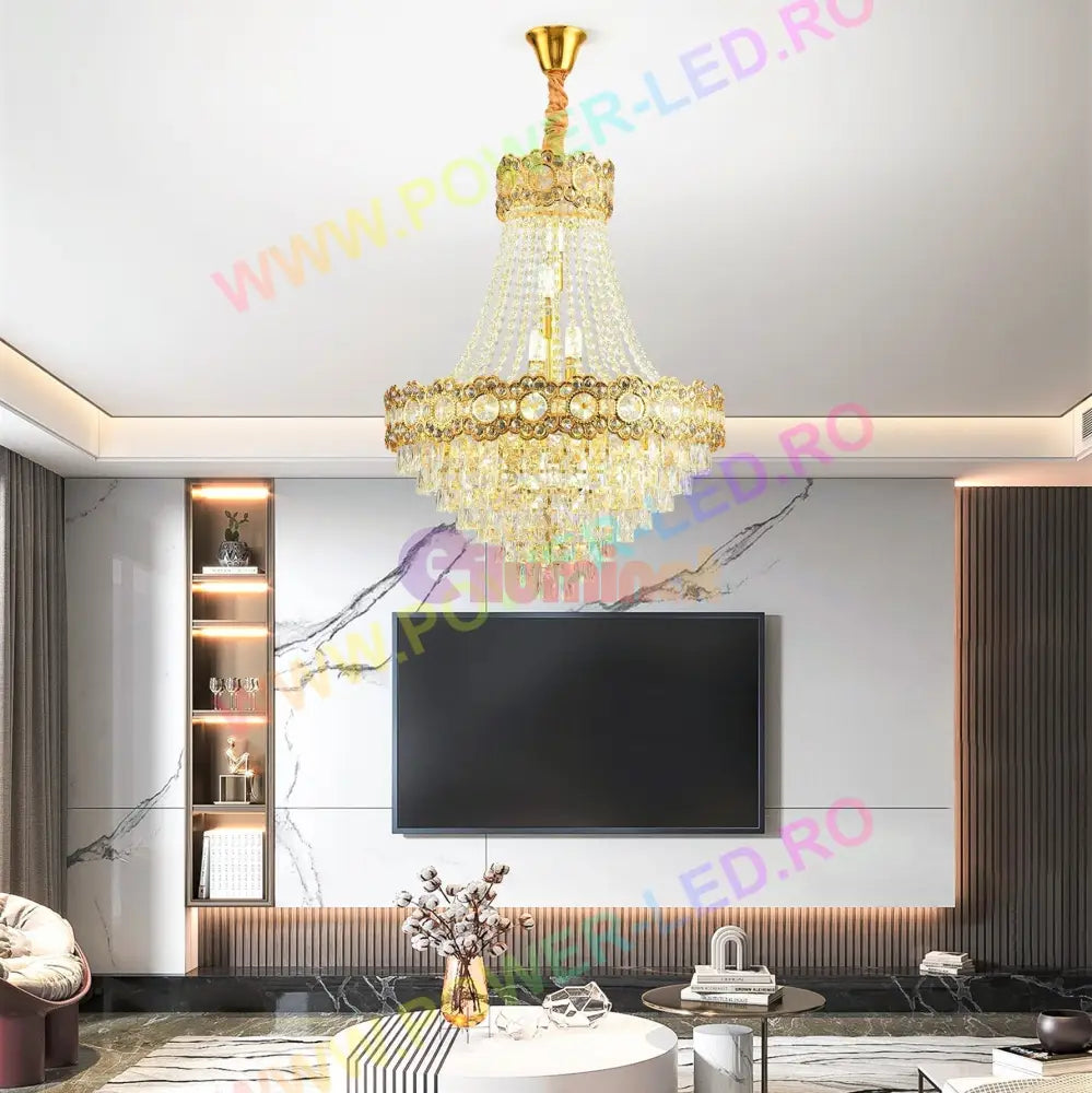 Candelabru Cristal Auriu Suleyman Chandeliers Crystal