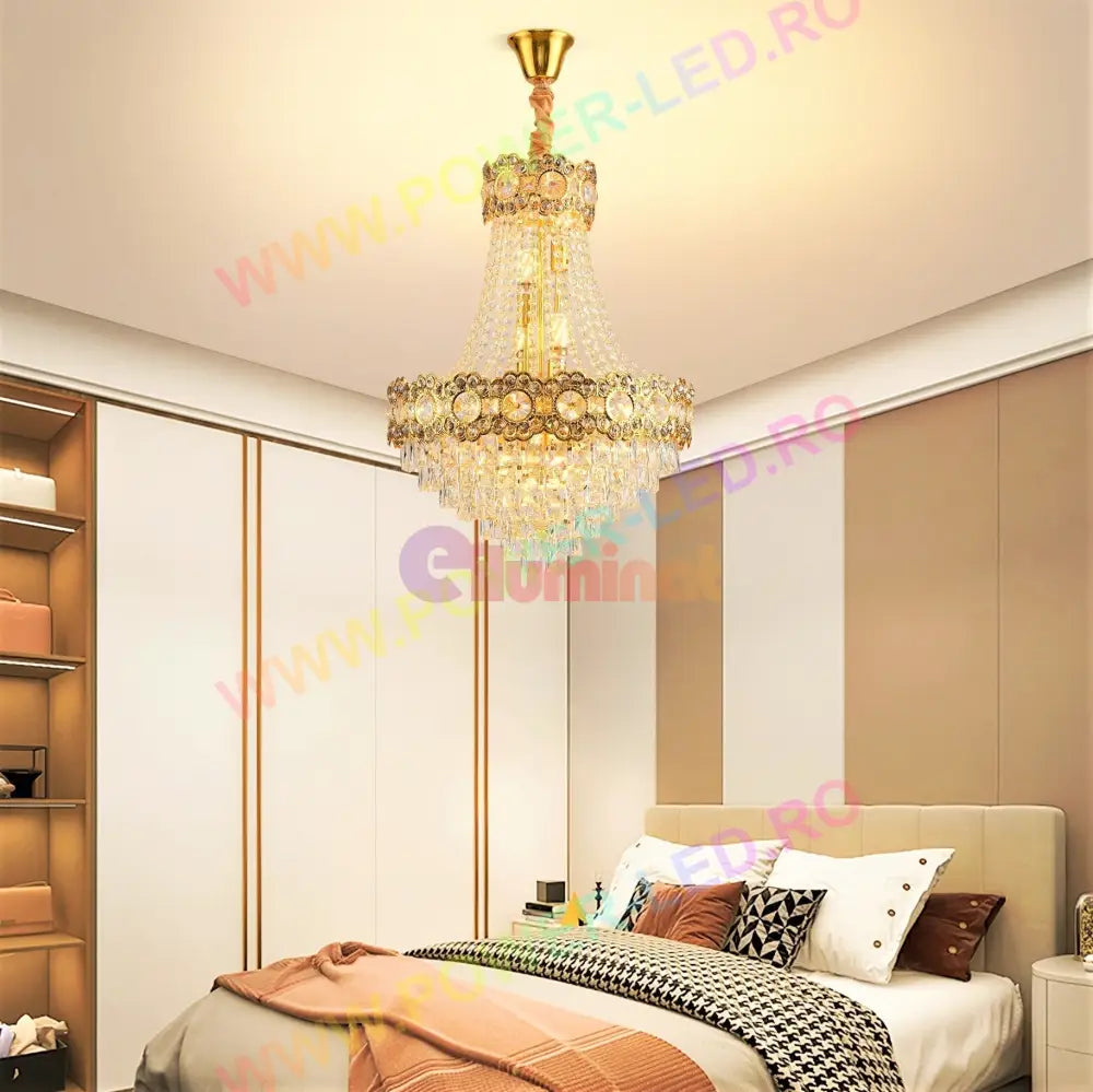 Candelabru Cristal Auriu Suleyman Chandeliers Crystal