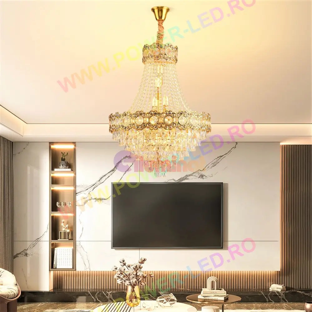 Candelabru Cristal Auriu Suleyman Chandeliers Crystal