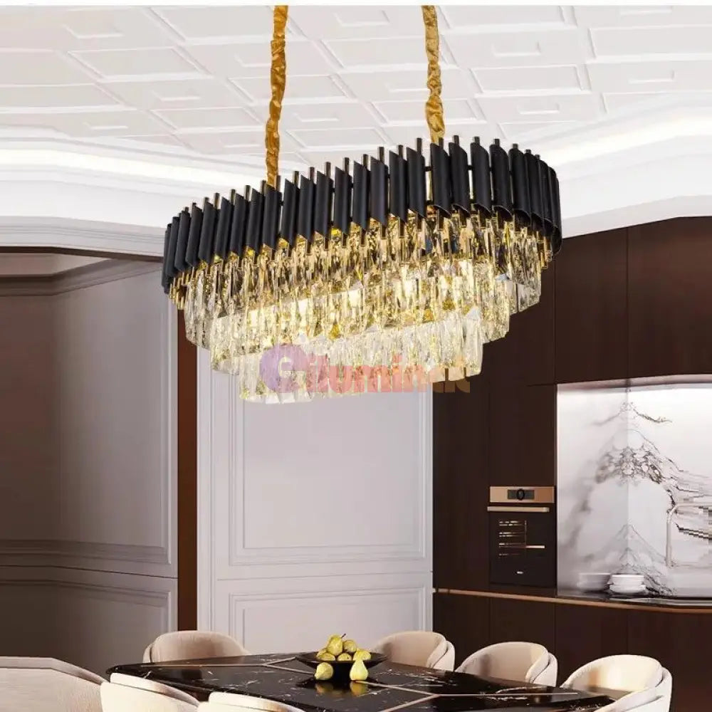 Candelabru Cristal Black Panther 600X300Mm Chandeliers Crystal