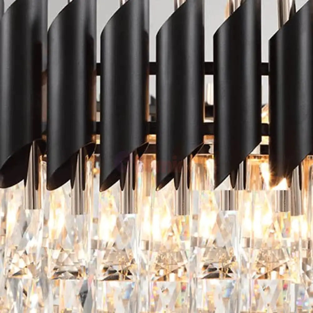 Candelabru Cristal Black Panther Square 600mm NEGRU + AURIU / 60CM / CRISTAL Chandeliers Crystal