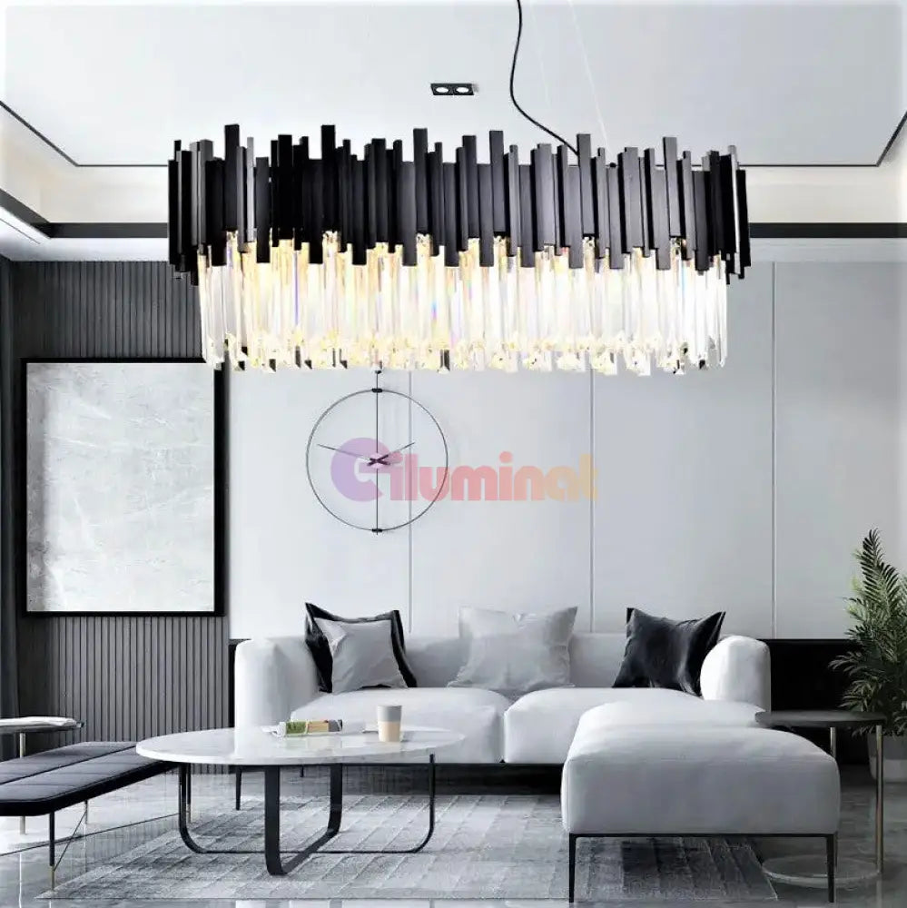 Candelabru Cristal Black Widow 800X300Mm Lighting Fixtures